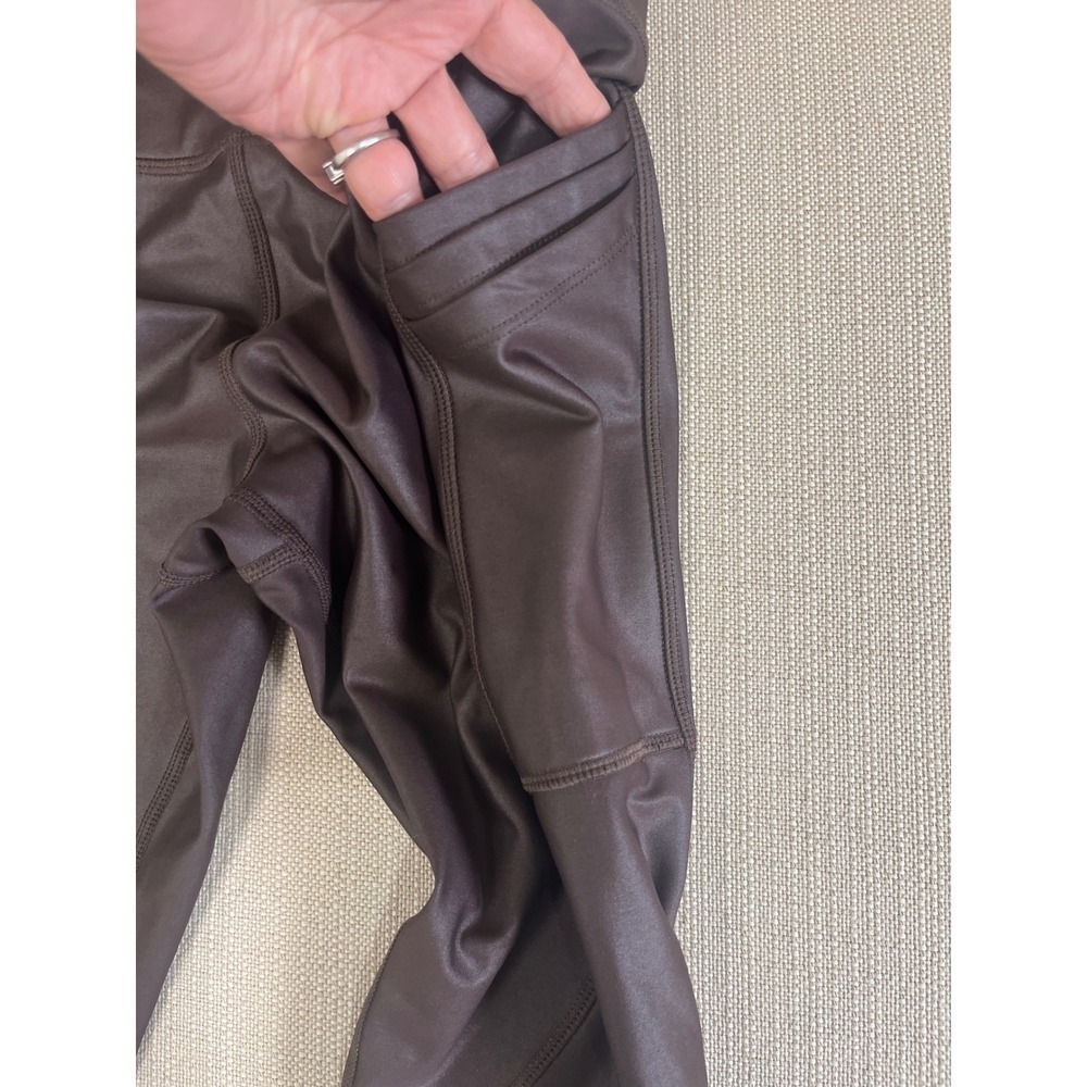Zyia Leggings Brown Shine Size‎ 6 8 - Picture 4 of 6